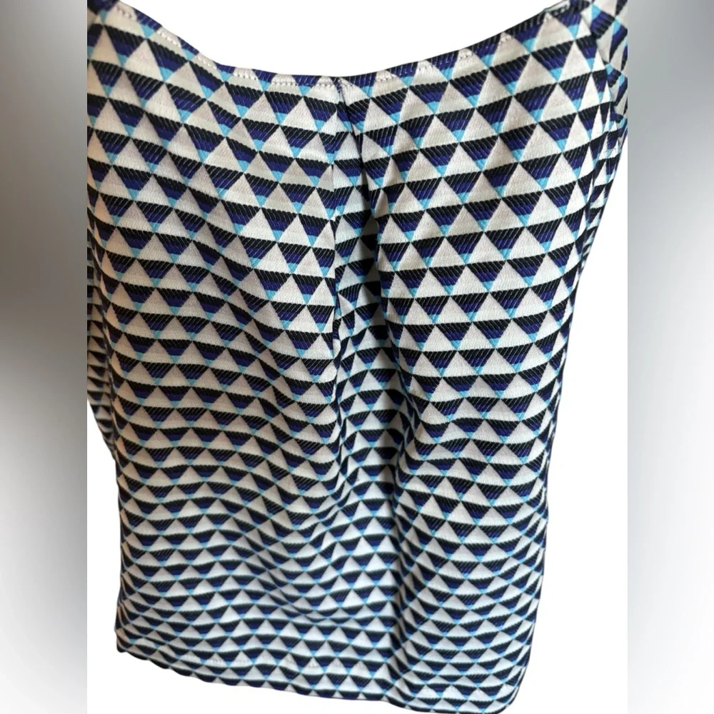 Anthropology HD in Paris Blue & White symmetric top size 14 - Picture 5 of 10